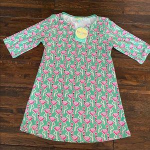 Viv and Lou Flamingo Tunic/Bathing suit Cover